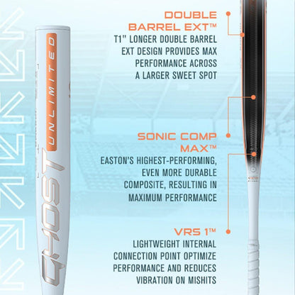 2025 Easton Ghost Unlimited Fastpitch Softball Bat: -11, -10, -9, -8